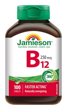 Jamieson B12-vitamin metilkobalamin 250 mcg 100 tbl.