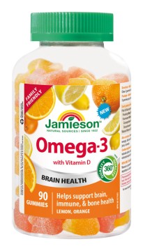 Jamieson Omega-3 Gummies gumicukor vitamin omega-3 zsírsavakkal 90 gum.