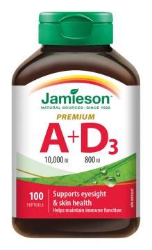 Jamieson A és D-vitamin Forte 10000 IU/ 800 IU 100 kapsz.