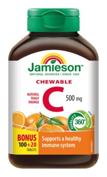 Jamieson C-vitamin 500 mg szopogató tabletta narancs ízesítéssel 120 tbl.