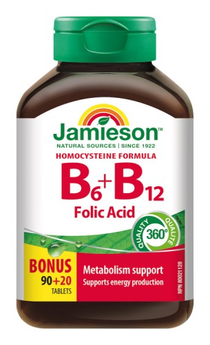 Jamieson B6, B12-vitamin és folsav 110 tbl.